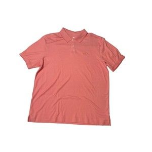 Men's Tommy Bahama Solid Coral Pink Short‎ Sleeve Logo Polo Shirt Size Large